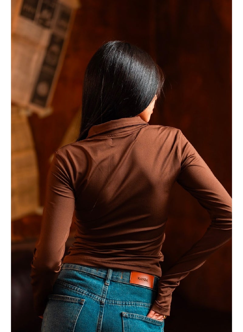 كنزه توب كم طويل بسوستة - Image 4